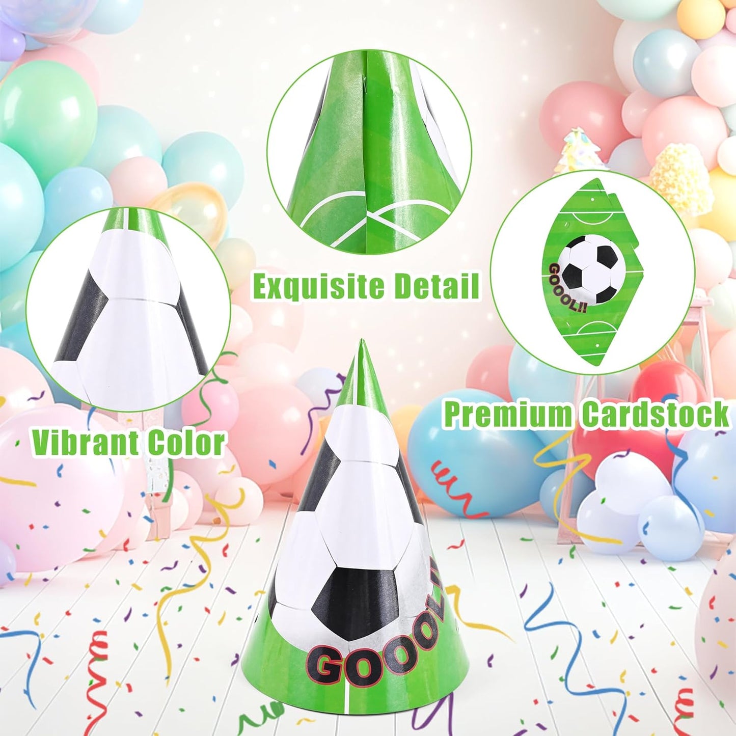 CANREVEL Party Hats for Kids and Adults, Party Supply for Party Decorations, Party Headwear for Birthday Celebration
