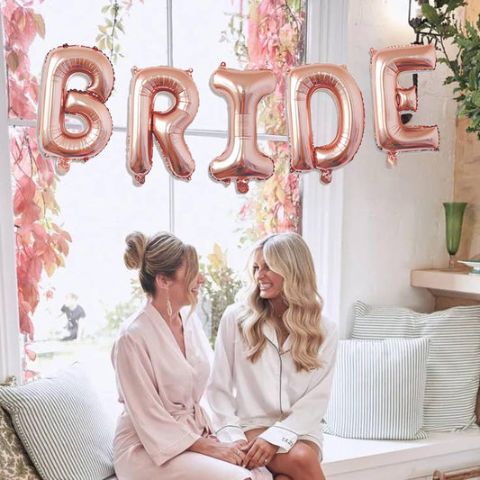 16 Inch Bride Balloons, Rose Gold Bride To Be Balloon For Bridal Shower Decor,Bachelorette Party Decorations, Engagement Party Supplies