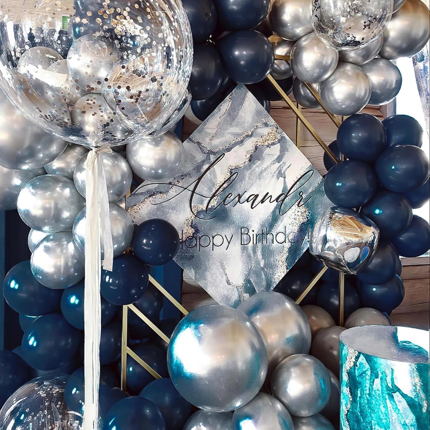 PartyWoo Navy Blue Balloons 20 pcs 18 Inch Large Big Jumbo Giant Matte Dark Blue Latex Balloons for Graduation New Year Weddings Father's Day Baby Shower Birthday Party Decorations Blue-Y72