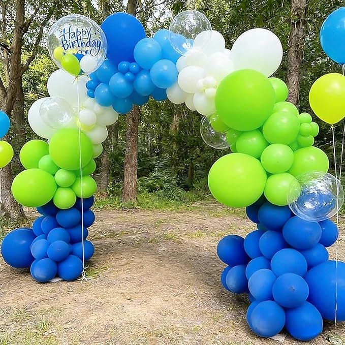 99pcs Lime Green Balloons, 18/12/10/5inch Light Green Balloon Garland Arch Kit for Dinosaur Baby Shower Jungle Birthday Wedding Christmas Football Golf Party Decorations