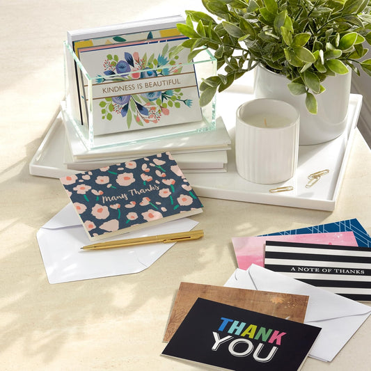 Hallmark Thank You Card Bulk Assortment (48 Blank Cards with Envelopes) for Graduation, Bridal Shower, Birthday, All Occasion