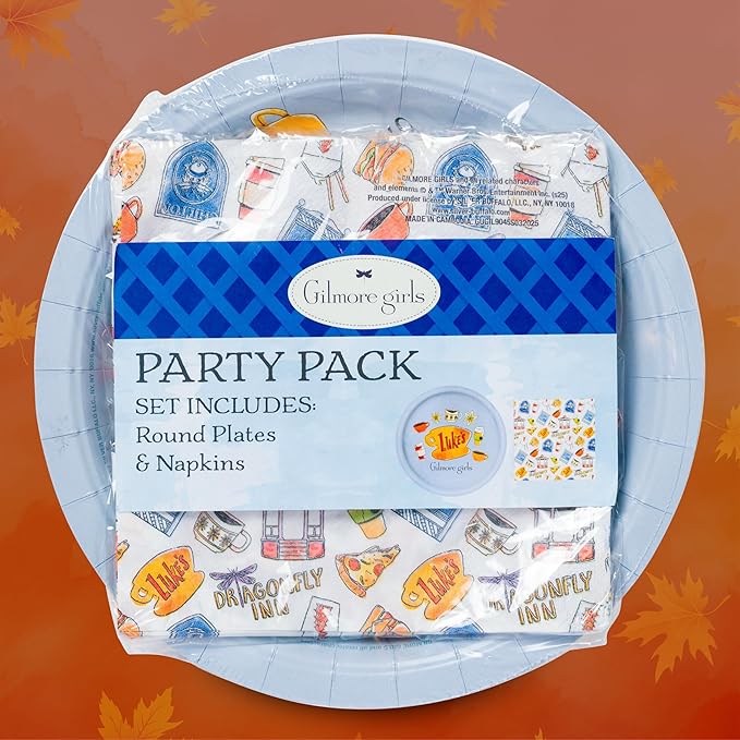 Silver Buffalo Gilmore Girls Paper Napkin and Plate Party Pack, 32 Count