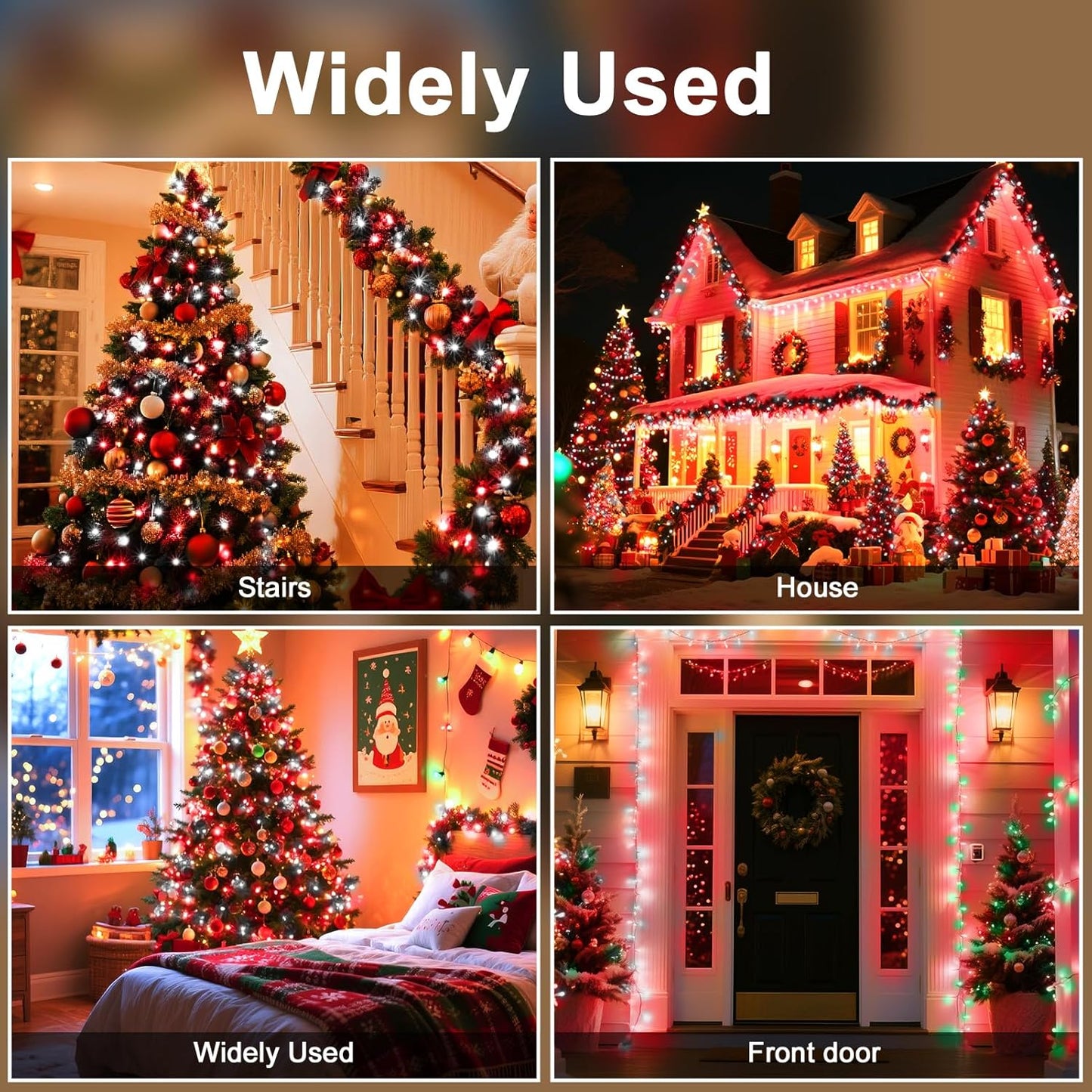 393 FT 1000 LED String Lights Outdoor Indoor, Christams String Lights Waterproof 8 Modes & Timer, Fairy Lights Plug in for Bedroom, Weeding, Patio, Party, Holiday,Christmas Decor (Red+White)