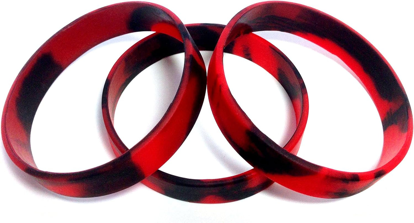TheAwristocrat 1 Dozen (12) Multi-Pack Blank Rubber Wristbands Silicone Bracelets - Select from a Variety of Colors