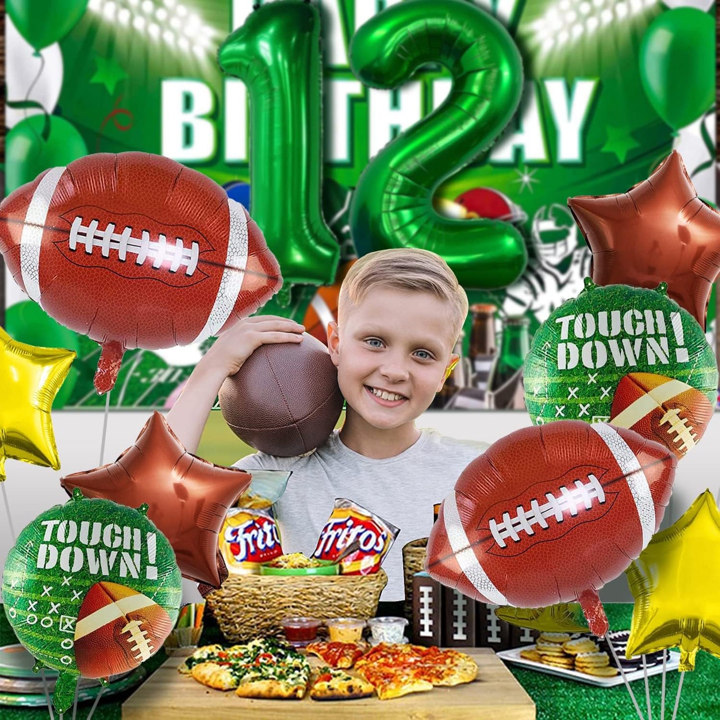 Football Balloons Set Football Birthday Party Decorations Football Touchdown Sports Theme Birthday Party Decoration, Tailgate Game Day Football Theme Supplies Birthday Party Decorations