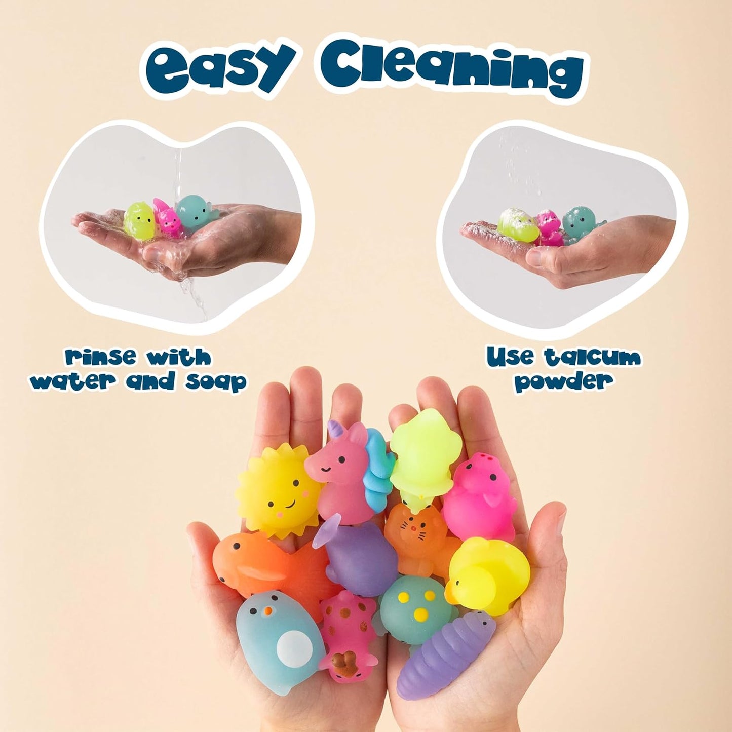 BONNYCO Mochi Squishy Toys Bulk for Kids Party Favors Pack 40. Goodie Bags Stuffers for Kids with Glow in The Dark, Return Gifts Birthday Party. Squishy Fidget Toys, Pinata Stuffers Birthday Kawaii