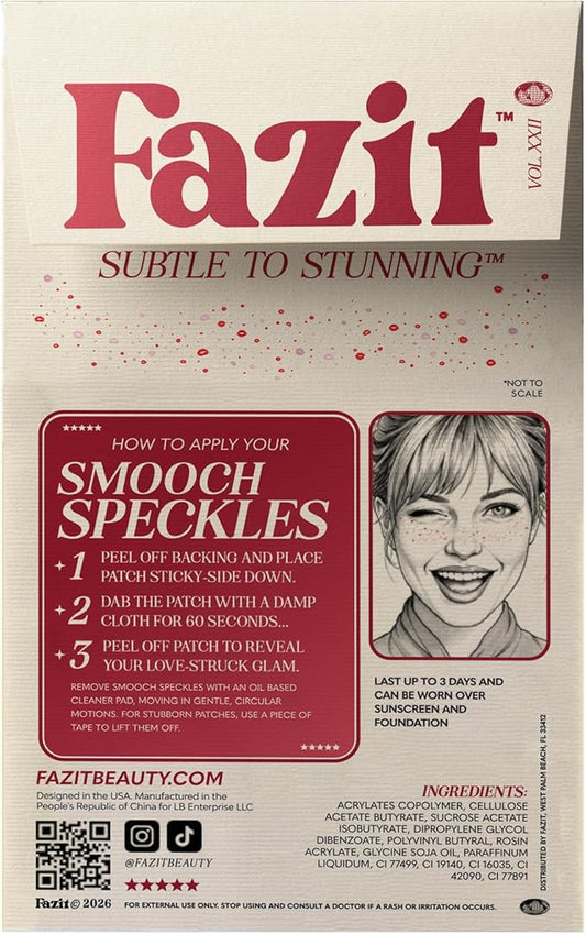 Fazit Makeup Patches - Smooch Speckles - Glow Up Make-Up Patches - Cute Glitter Makeup Accessories for Women - Cosmetic Glitter for Face
