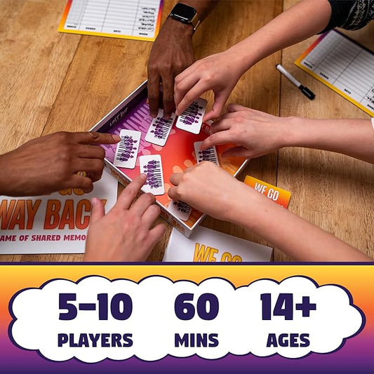 Lost Boy Entertainment We Go Way Back – Board Games for Adults – Family Games – Party Games - Game Night – Give Clues, Cues, and Codes - Best Friend Game – Do You Know Your Family and Friends