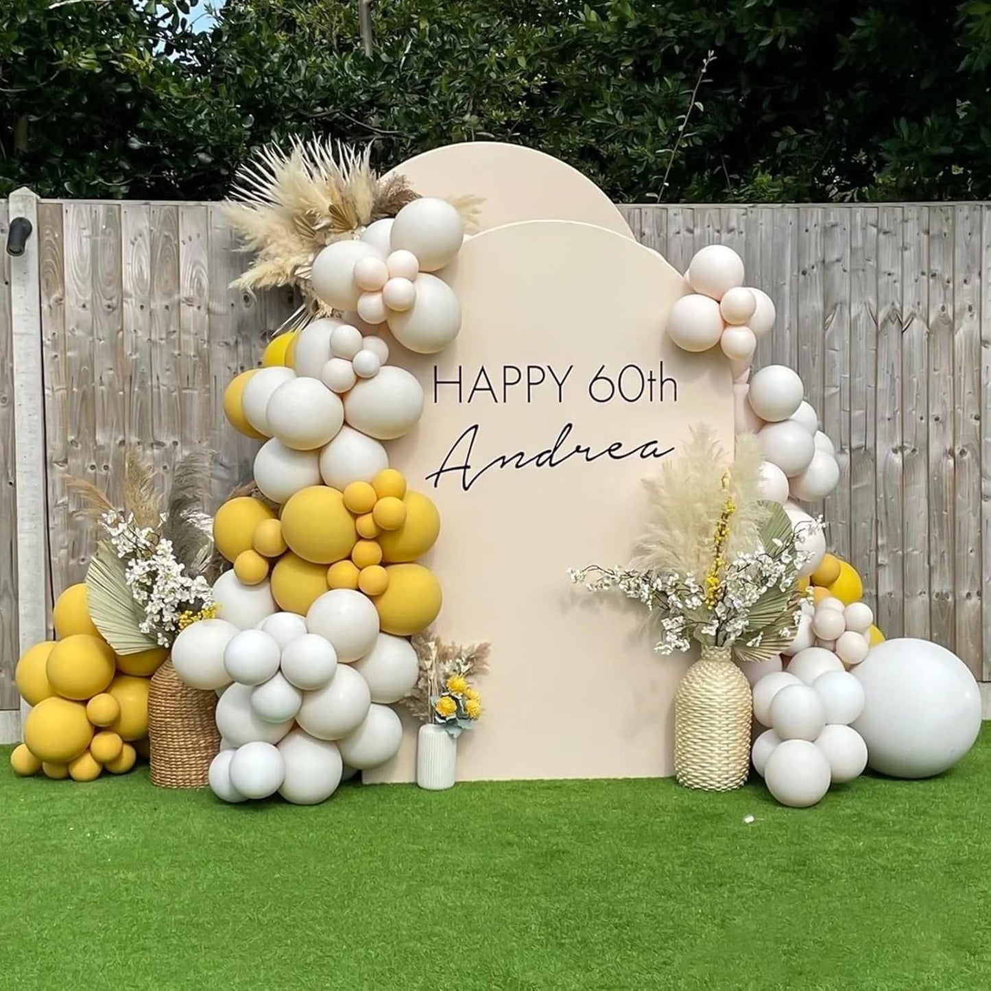 100pcs Mustard Yellow Balloons 18 inch +12 inch +10 inch +5 inch Latex Party Lemon Yellow Balloon Birthday Balloons Matte Yellow Sunflower Balloon Garland Kit Baby Shower Party Decoration