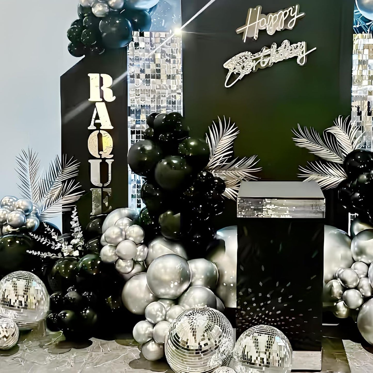 Black Latex Balloons, 100pcs 12inches Round Helium Balloons for Black Themed Wedding Graduation Anniversary Birthday Party Backdrop Decorations