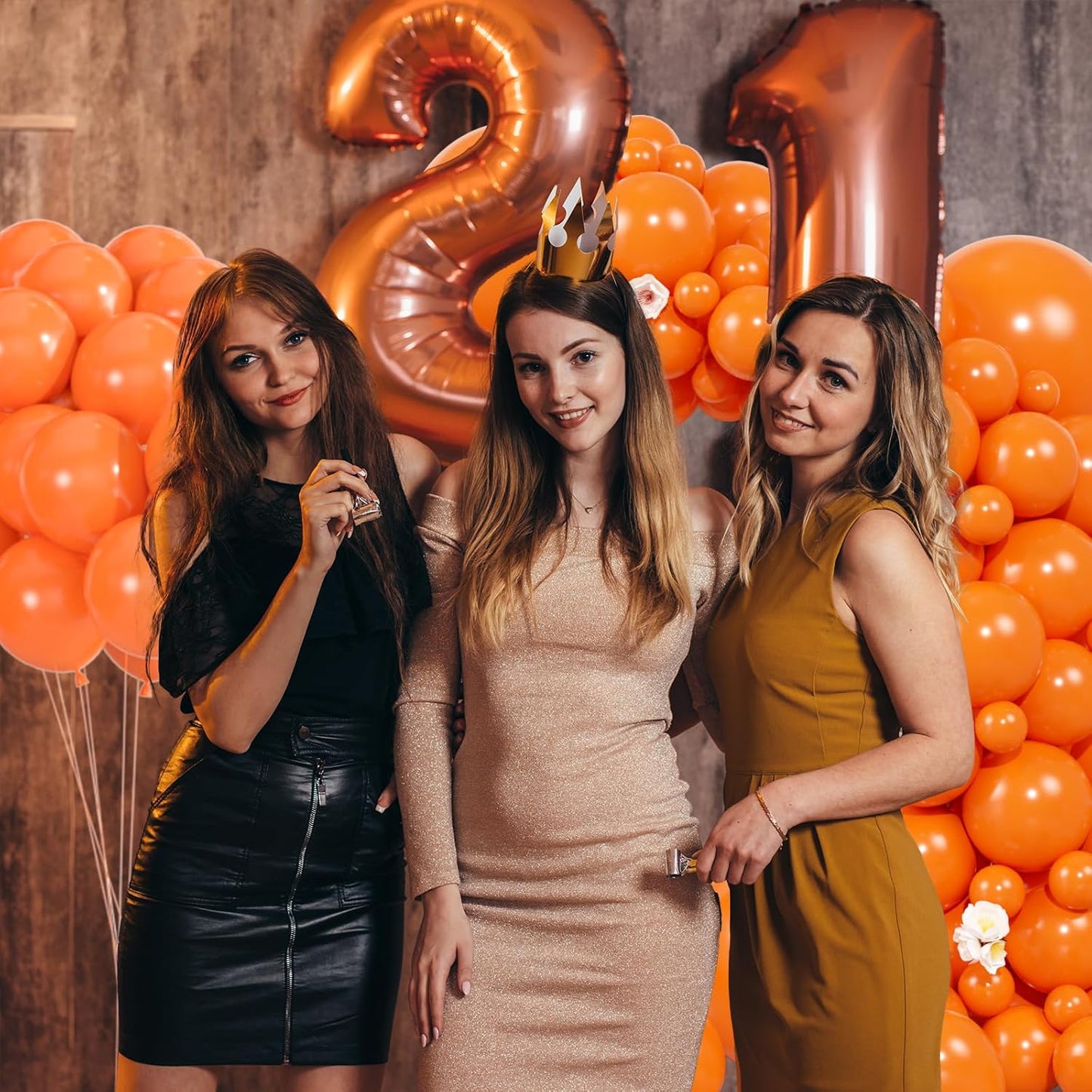 104pcs Orange Balloons - 18/12/10/5 Inch Orange Latex Balloons Garland Arch Different Sizes Pack for Birthday, Halloween, Thanksgiving and Fall Party Decorations