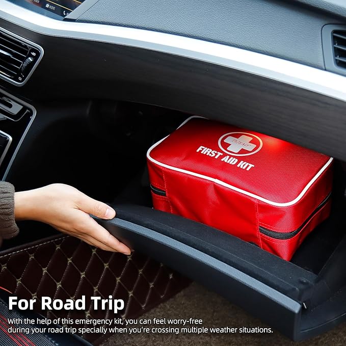 330 Piece First Aid Kit, Premium Waterproof Compact Trauma Medical Kits for Any Emergencies, Ideal for Home, Car, Travel, Camping, Hiking, Truck, Office, Sports (Medium)