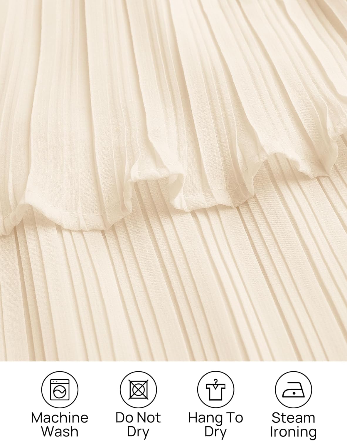 ZESICA Women's 2025 Long Sleeve Crew Neck Ruffle Tiered Layered Chiffon Flowy Swing Long Midi Dress