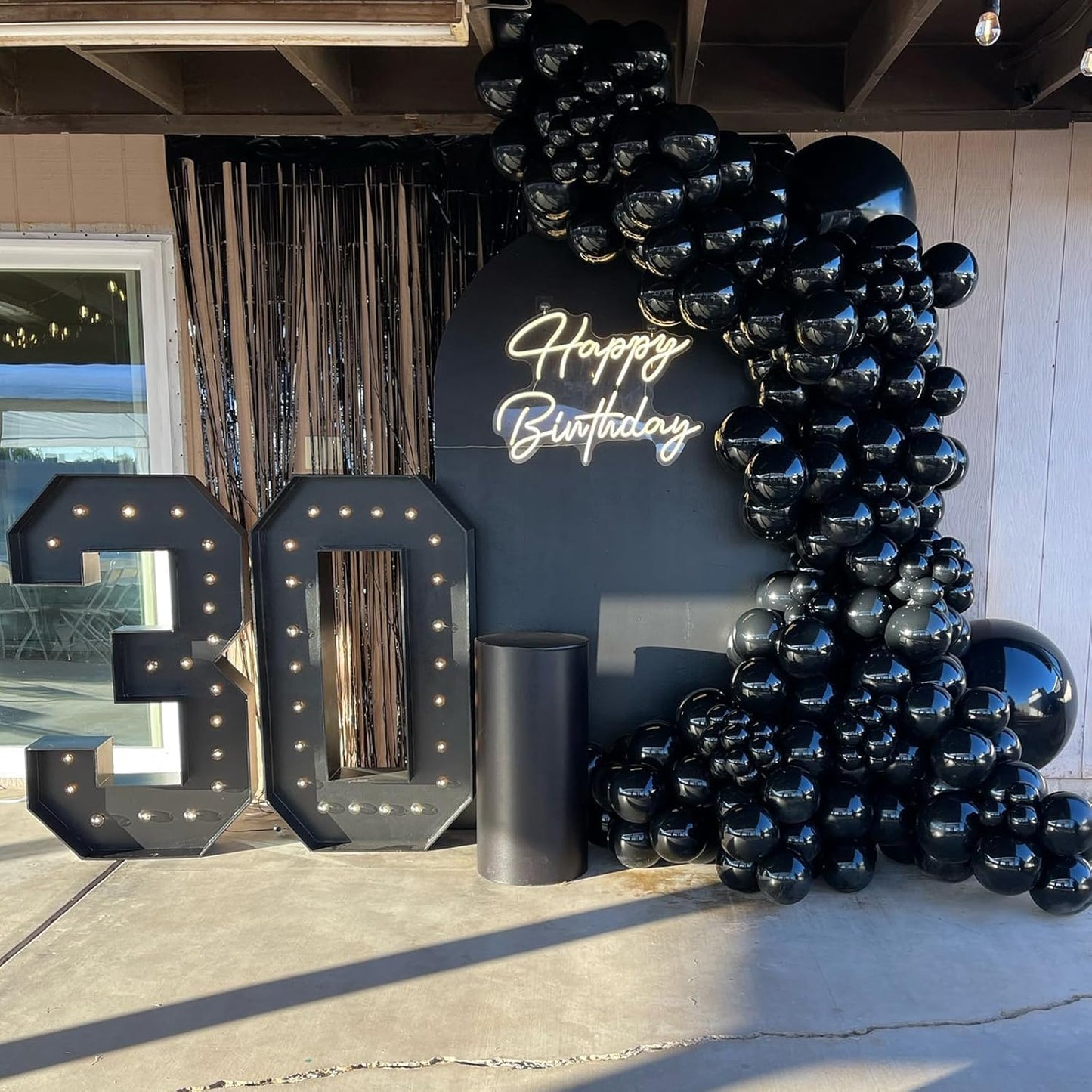 Black Balloons - 12 Inch, 50pcs Matte Black Latex Balloons for Arch, Birthday, Wedding, Baby Shower, Halloween, Graduation Parties