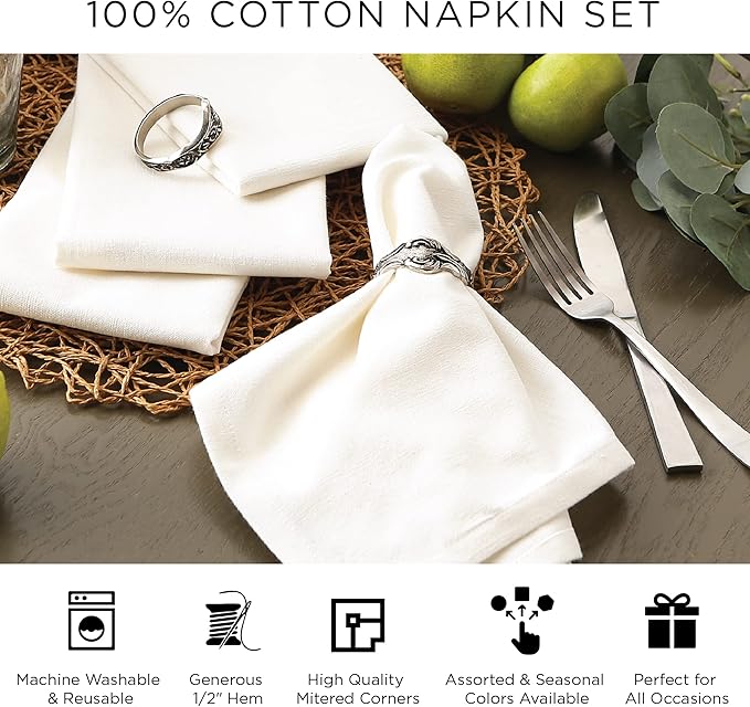 DII Chambray Kitchen, Tabletop Collection, Blue, Napkin Set