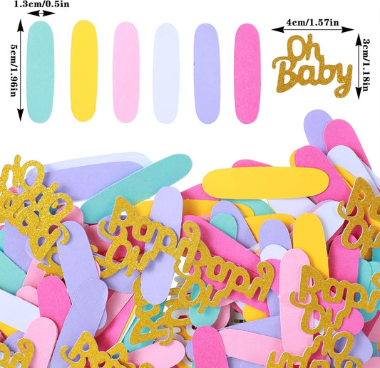 350 Pieces Baby Confetti Sprinkles, Donut Table Confetti Colorful Rainbow, Table Scatter for Kids Adult Party Baby Shower Decorations