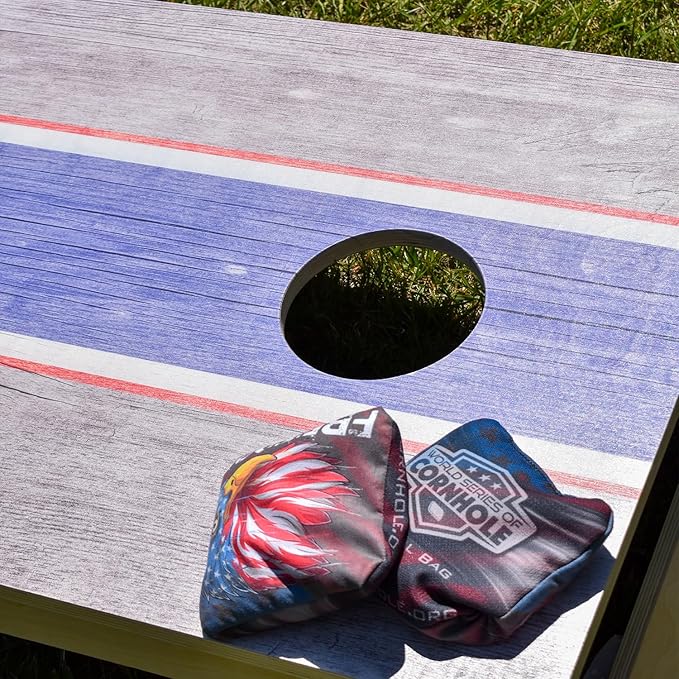 World Series of Cornhole Official Regulation Size Cornhole Boards – Durable All-Wood Construction Bean Bag Toss Set | Rugged Outdoor Game for Tournaments, BBQs, & Backyard Battles
