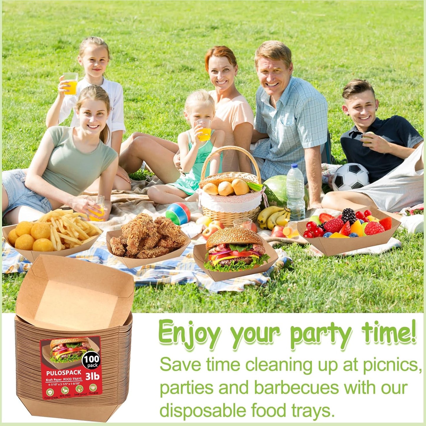 250 Pack 3lb Heavy Duty Kraft Leak Proof Paper Food Boats Disposable Nacho Trays Extra Large Food Serving Holder for Chips, Hot Dogs, Popcorn, Snacks, BBQ, Party, Picnic, Wedding (250)