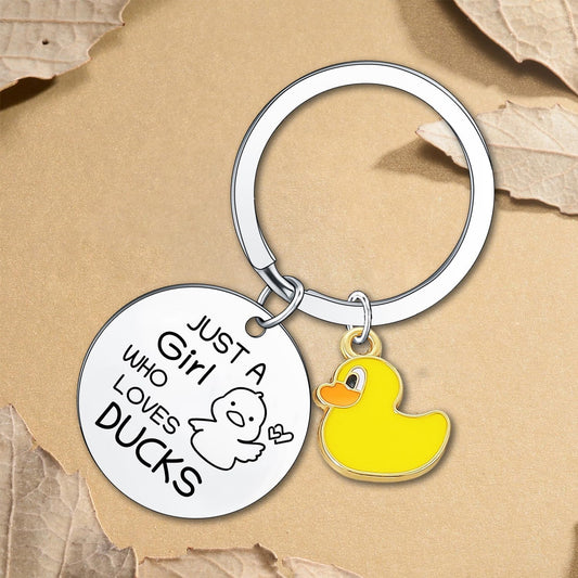Waeceip Cute Duck Keychain for Duck Lovers Gifts for Women Ducks Themed Gift for Friends Sister Besties Daughter Christmas Birthday Present Cute Ducks Keychain Accessories