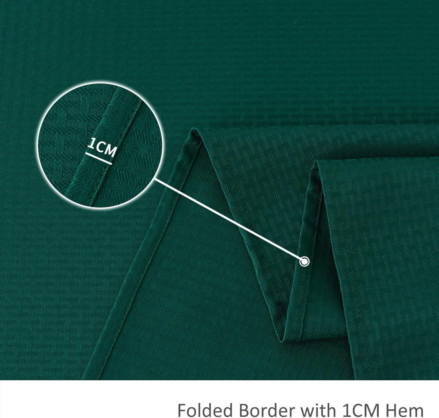 maxmill Christmas Tablecloth Weaved Texture Design Stain Resistant Waterproof Wrinkle Resistant Table Cloth, Decoration for Dining Room Holiday Parties Dinner, Rectangle 70 x 120 Inch, Hunter Green