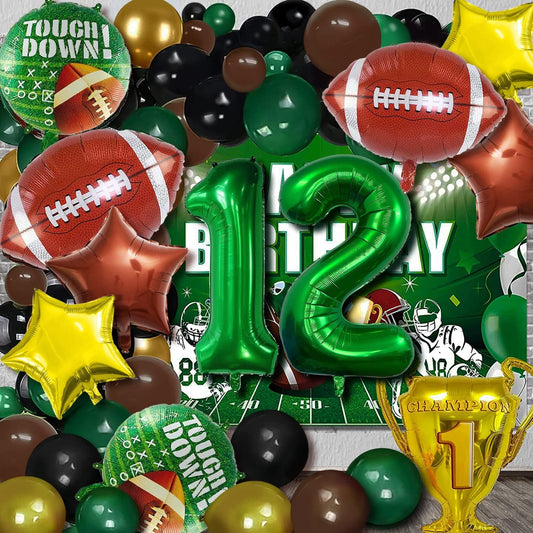 Football Balloons Set Football Birthday Party Decorations Football Touchdown Sports Theme Birthday Party Decoration, Tailgate Game Day Football Theme Supplies Birthday Party Decorations