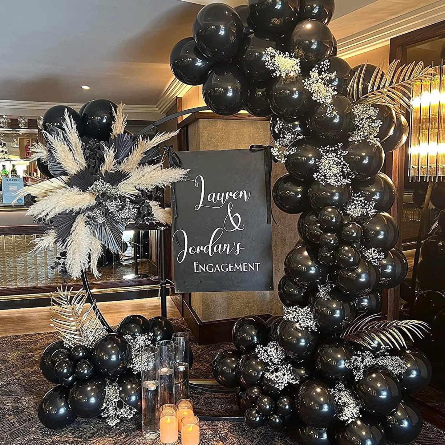 Labeol Halloween Balloons Black Balloons Different Sizes 151PCS 18/12/10/5 Inch Black Balloon Garland Arch Kit Quality Latex Balloons Decorations for Party Birthday Graduation Wedding