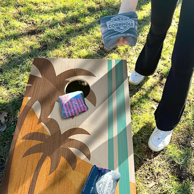 World Series of Cornhole All-Weather Cornhole Boards – Regulation 2x4 PVC Outdoor Cornhole Game Set for Backyard, Beach, Tailgate & Family Fun – Durable, Rust-Free, Tournament-Grade Boards