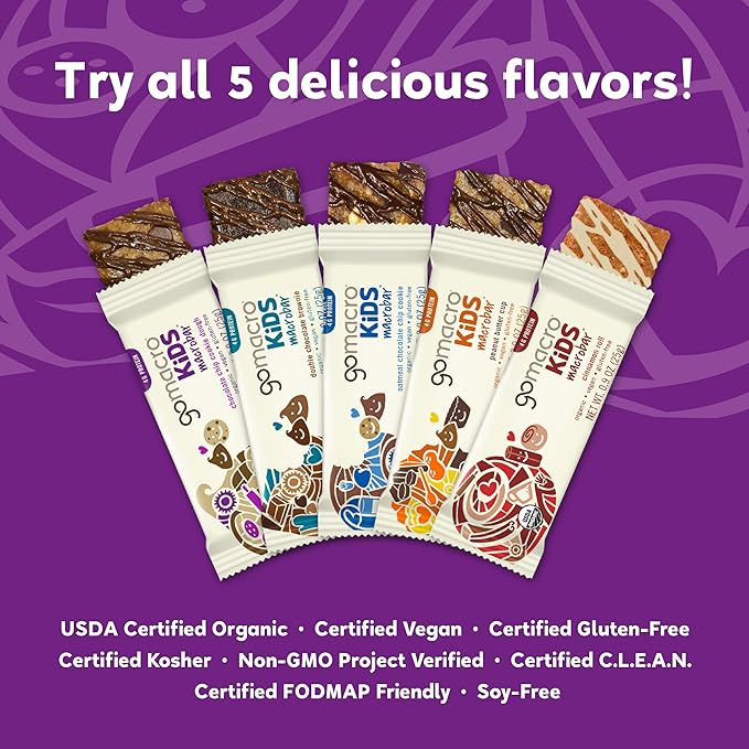 GoMacro MacroBar Organic Vegan Protein Bars - Banana + Almond Butter & Coconut, Almond Butter, Chocolate Chips (2.3 Ounce Bars, 12 Count) (Pack of 2)