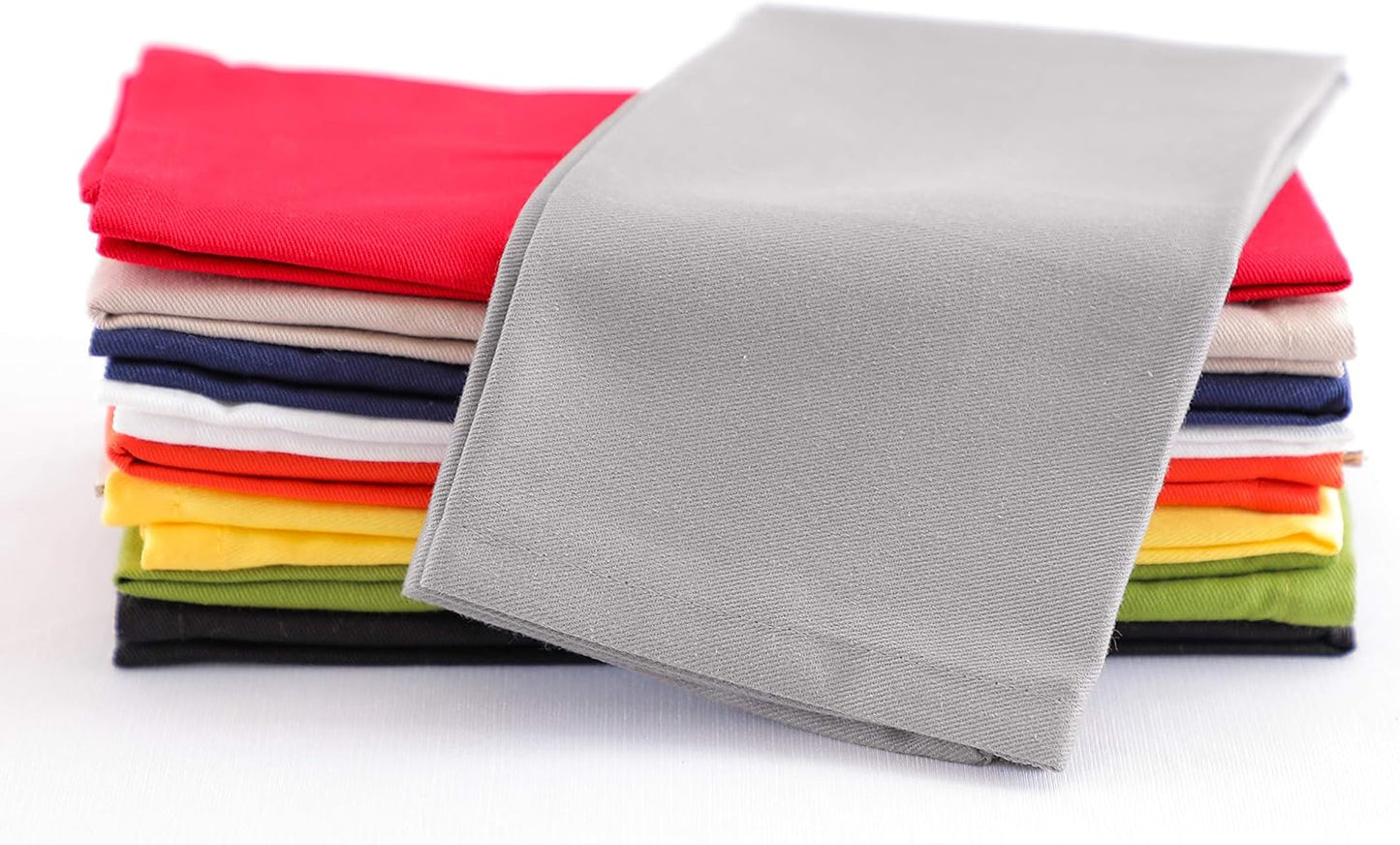 AMOUR INFINI Cotton Cloth Napkins Set of 12 - Soft Premium Dinner Napkins with Hemmed Edges, Hotel Quality 18x18 Inch for Home Dining, Table Decor (Orange)