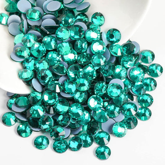 Beadsland Hotfix Rhinestones, 1440pcs Flatback Crystal Rhinestones for Crafts Clothes DIY Decoration, Blue Zircon, SS16, 3.8-4.0mm