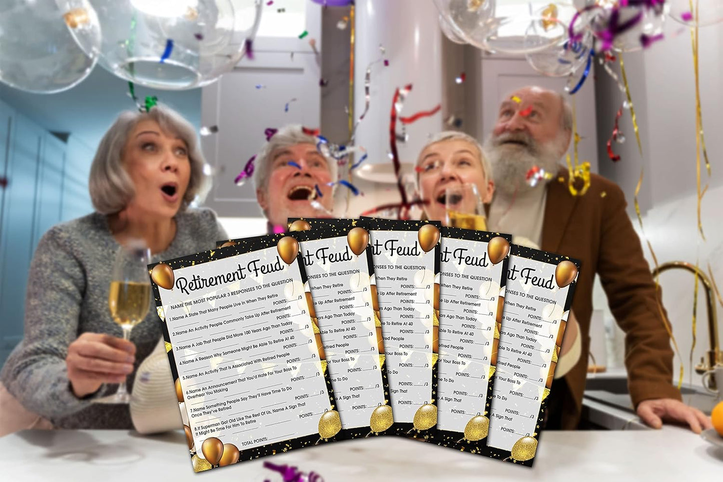 Retirement Party Games - Retirement Feud Party Game for Adults - 30 Game Cards – Retirement Party Favors Supplies Decorations (03)