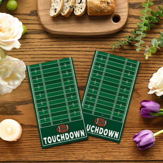 Horaldaily 100 Super Bowl Disposable Paper Decorative Guest Napkins, Football Touchdown and Game Day Themed for Party Lunch Dinner Kitchen Bathroom