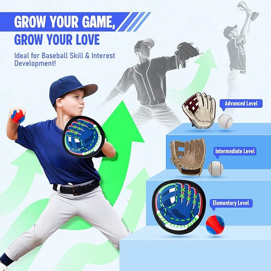 EVERICH TOY Toss and Catch Game for Toddlers - Soft, Safe & Pain-Free Baseball-Style Catching for Kids, Active Play Gift – Beach, Pool & Yard Toys for Boys and Girls Stocking Stufferrs Ages 3-8