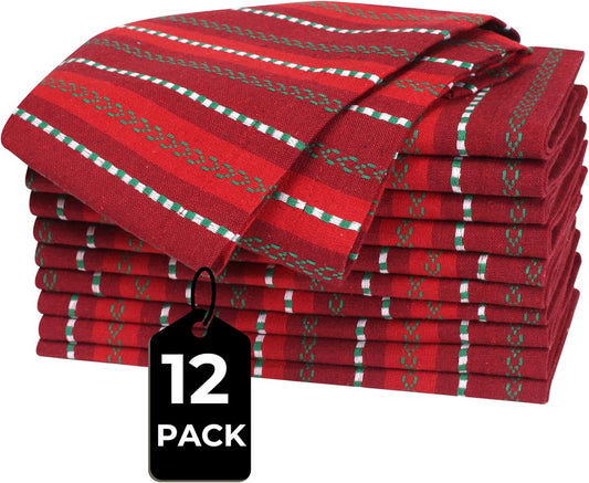 Homidate Cloth Dinner Napkins – Machine Washable Reusable Fabric Napkins for Weddings, Parties & Table Decorations