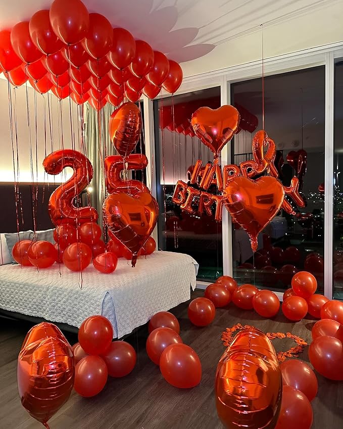 Red Number 7 Balloon 40 Inch, 7th Birthday Party Decorations for Children, Giant 7 Foil Balloon for Party Supplies
