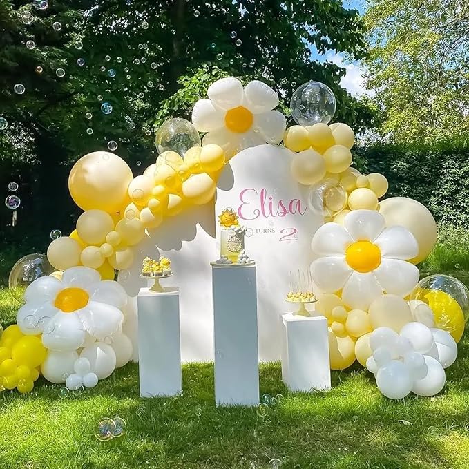 90pack Lemon Yellow Balloons Different Size 18/12/10/5 Inch Yellow Balloon Garland Arch Kit for Graduation, Wedding, Birthday, Princess Theme, Baby Shower, Anniversary Party Decorations