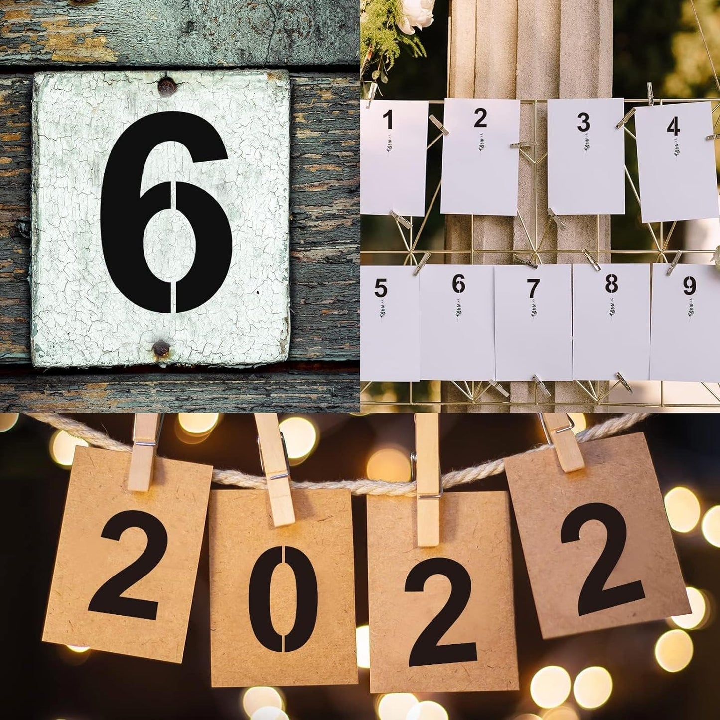 10 Inch Number Stencils Set Plastic Number Stencil Reusable Digital Templates for Cake Stencil Address Painting Stencils Templates