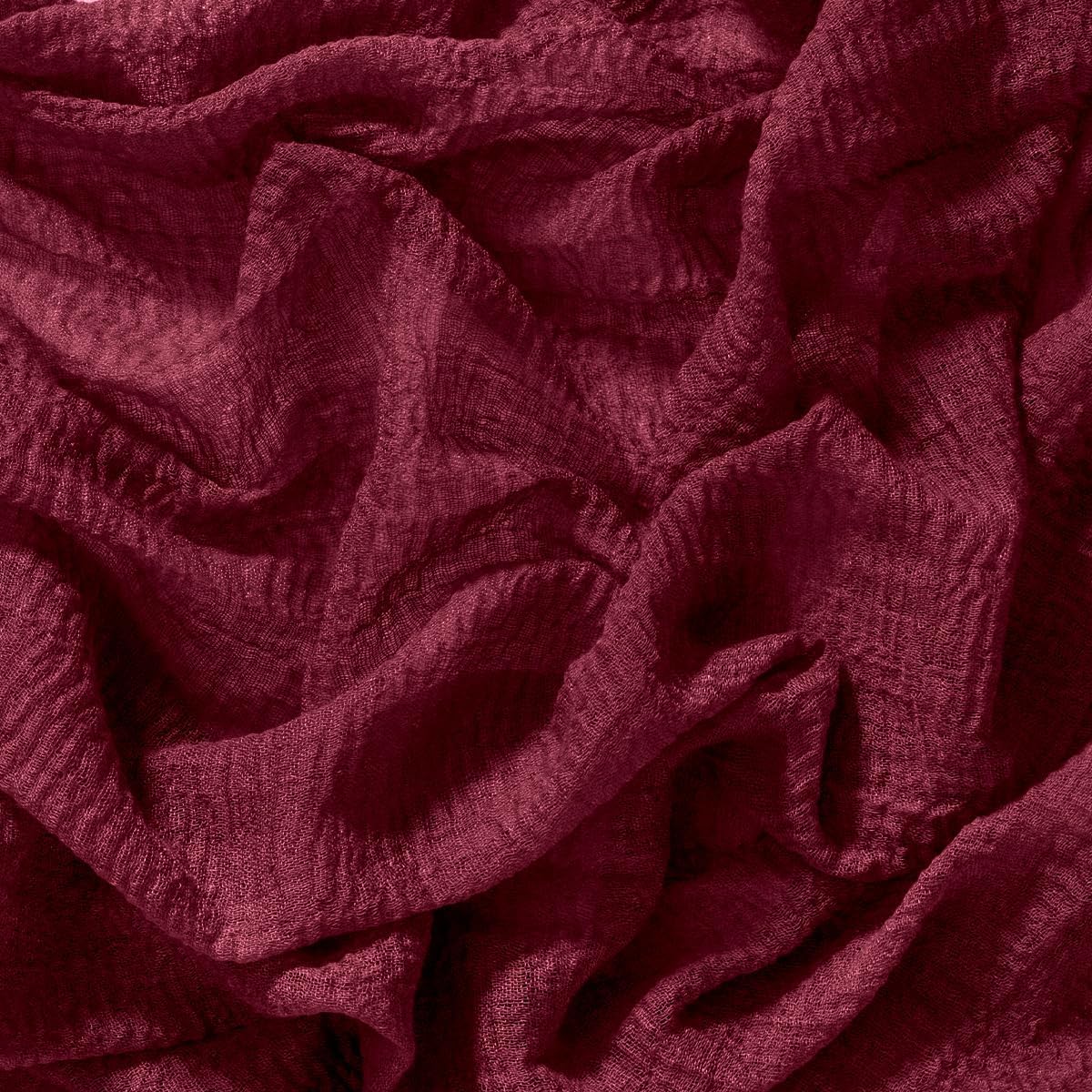Socomi 6pcs Burgundy Gauze Cheesecloth Table Runner 120 Inch Rustic Boho Cheese Cloth Runner for Wedding Party Baby Bridal Shower Centerpiece Decoration Holiday Home Decorations