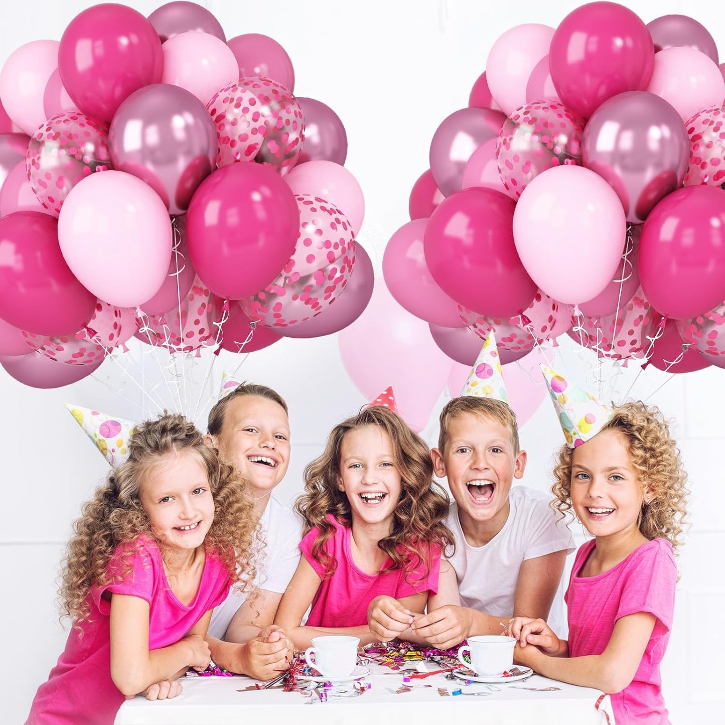 Pink Balloons Hot Pink Balloons Metallic Light Pink Balloons 50pcs 12inch Pastel Pink Helium Latex Balloons Pink Confetti Chrome Pink Balloon Princess Birthday Party Decorations Bride Wedding