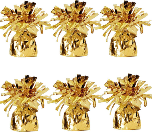 balloon weights are perfect for parties, birthdays, weddings. Each pack includes 6PCS durable weights that easily decorate balloons and elevate any celebration. (Gold)