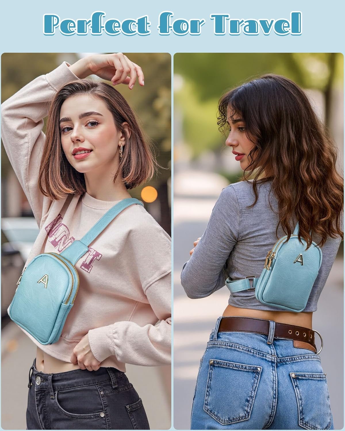 Birthday Gifts for 5 6 7 8 9 10 11 12 Year Old Girls, Initial Crossbody Bag for Girls, Tween Girls Trendy Stuff, Mini Sling Bag for Travel, Teen Girl Gifts Trendy Stuff, Small Everyday Bags