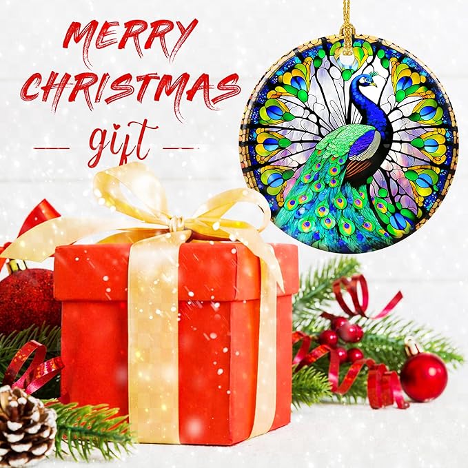 Touber Peacock Christmas Ornament, Christmas Ornaments for Tree, Christmas Tree Decor, Holiday Ornament