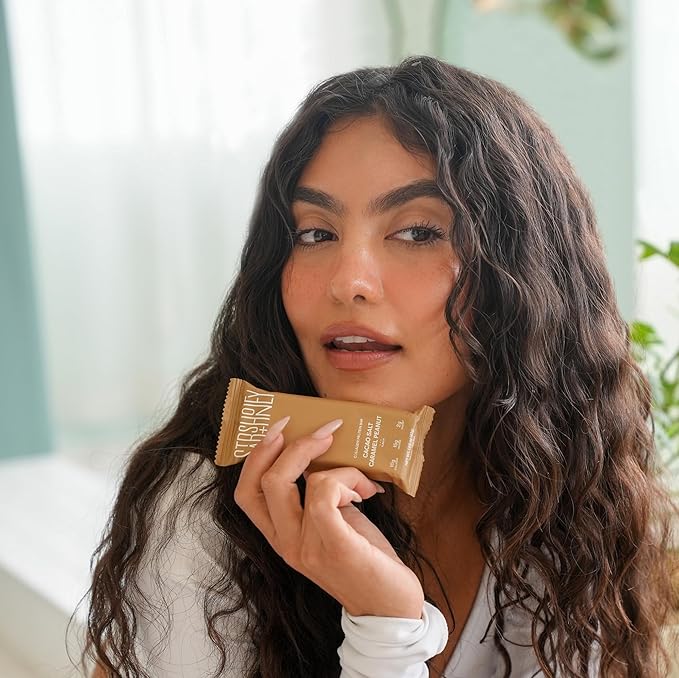 Stars + Honey Protein Bars- Cacao Salt Caramel Peanut,15g Protein, 2g Sugar, w/ Collagen Keto Friendly Snack - Gluten, Dairy, & Soy Free - High-Protein Snacks for Energy & Recovery-10 pack