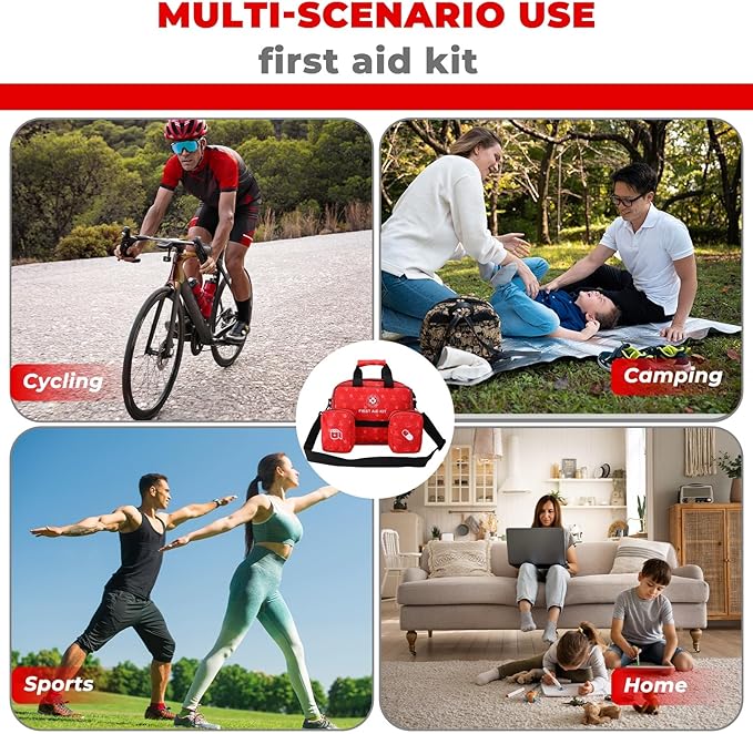 All-in-One Premium 530 Piece Emergency First Aid Kit, Large Medical Kit for Home, Car, Camping, Travel, Hiking, Sports & Outdoor