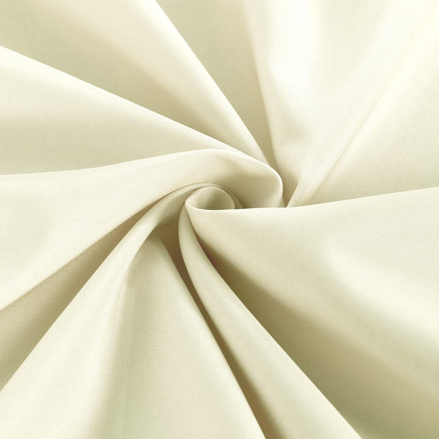 Obstal 2 Pack Table Clothes for 6 Foot Rectangle Tables - Water Resistant Washable Fabric Polyester Rectangle Table Cover Protector for Wedding, Banquet and Trade Shows, 72L x 30W x 30H Inches, Cream