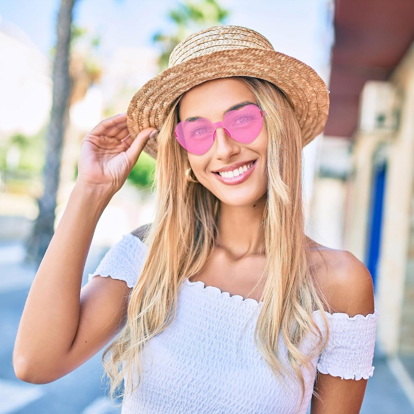 30PCS Heart Shaped Sunglasses Candy Color Rimless Glasses Cute Fun Colored Rave Party Sunglasses Party Favors