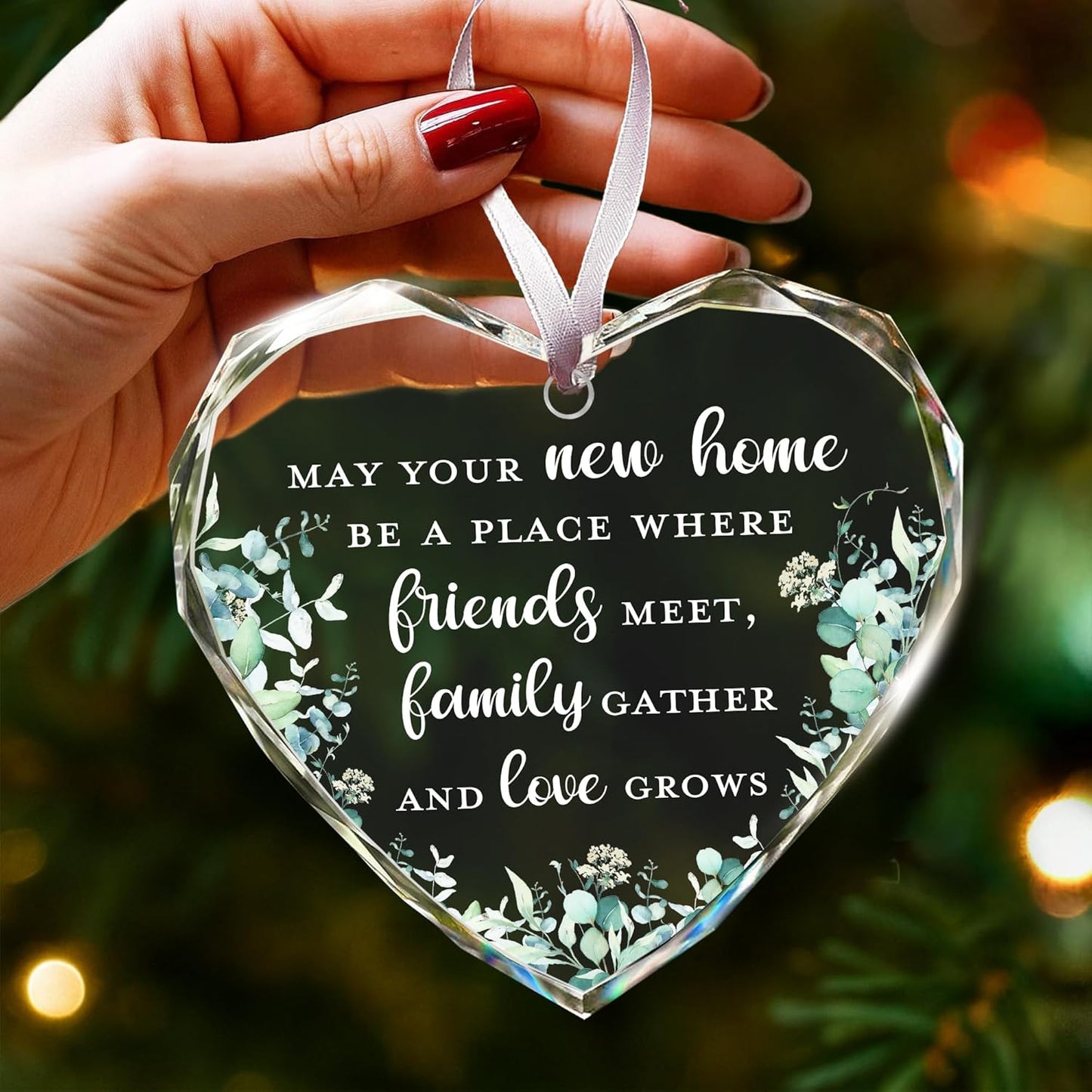 House Warming Gifts, New Home Ornament 2025 - Best Housewarming Gifts New Home 2025 for Owners, Couples, Men, Women - First Home Gift Ideas - Our First Home Ornament for Christmas Tree Glass Keepsake