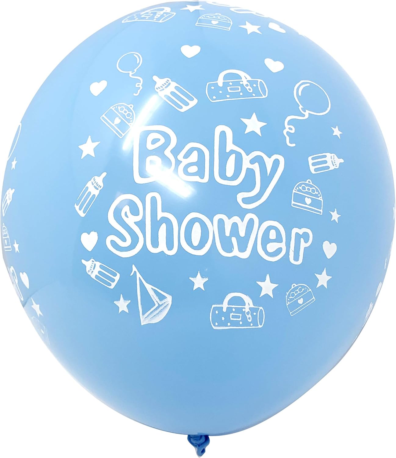 Allgala Latex Balloons for Parties | Helium Grade Bulk Balloon Pack | Ideal for Birthday Party Decorations, Baby Shower, Christmas Party | Colored Balloons for Events | 100ct 12" - "Baby Boy"
