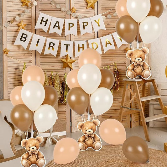 6 Sets Balloon Stand Kit for Table Bear Baby Shower Centerpieces with Balloon Baby Shower Decor for Bear Theme Gender Reveal Birthday Party Table Decorations Supplies