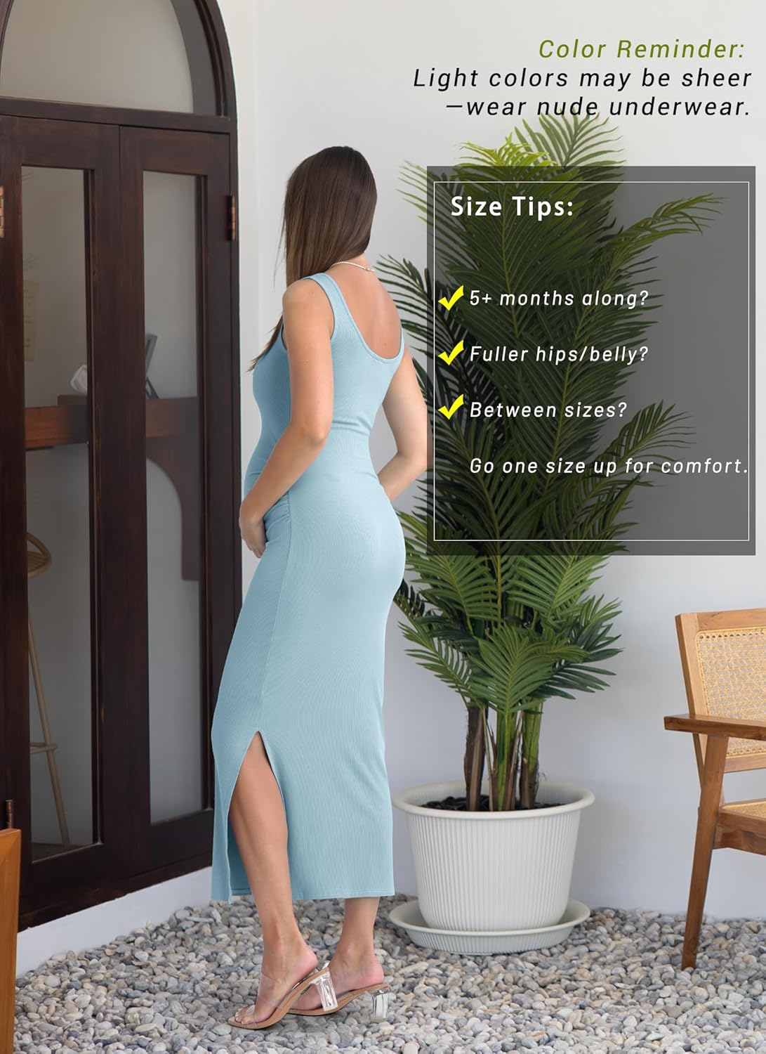 Rnxrbb 2 PCS Fall Winter Maternity Dress Cardigan Set Long Bodycon Maxi Formal Dresses Boho Baby Shower for Women